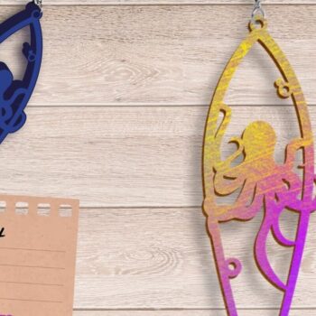 Intra απο ξύλο plywood 3mm-4mm πάχος – Μπρελόκ Summer Surf, Octopus Δίασταση  5x5 cm INTRAFABR-94156352 - Image 1