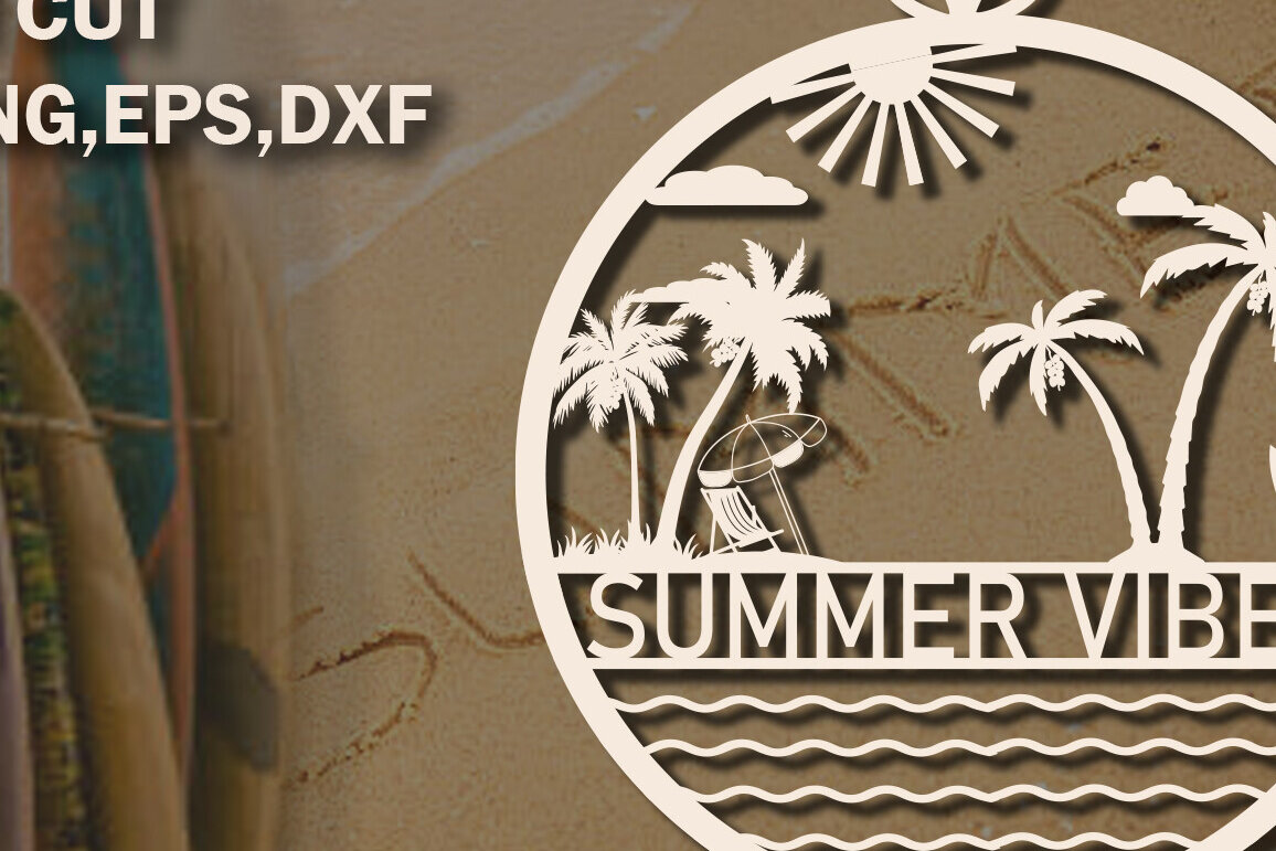 Intra απο ξύλο plywood 3mm-4mm πάχος – Καλοκαιρινό διανυσματικό  Δίασταση  20x20 cm INTRAFABR-119692960