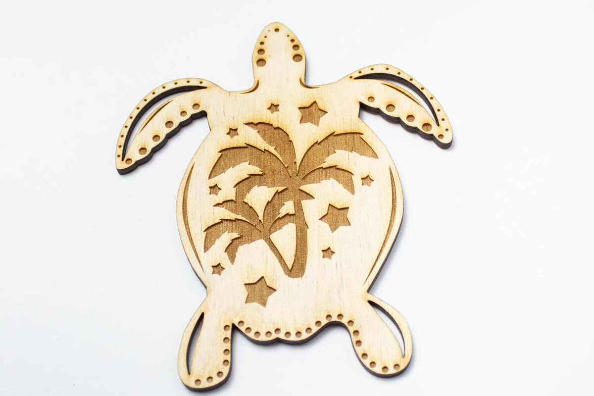 Intra απο ξύλο plywood 3mm-4mm πάχος – Καλοκαιρινό Τρυβέρ χελώνας, Λαϊκή Τέχνη Δίασταση  20x20 cm INTRAFABR-69789322