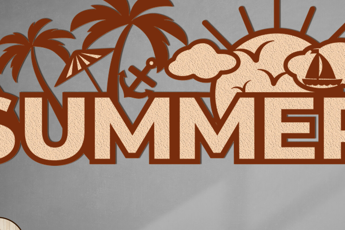 Intra απο ξύλο plywood 3mm-4mm πάχος – Καλοκαιρινή διακόσμηση πάνελ τοίχου Δίασταση  40x30 cm INTRAFABR-102065208