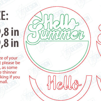 Intra απο ξύλο plywood 3mm-4mm πάχος – Πακέτο κοπής με λέιζερ καλοκαιρινές επιγραφές τοίχου | CNC Δίασταση 40x30 cm INTRAFABR-123136041 - Image 2