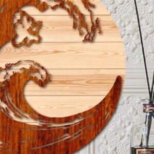 Intra απο ξύλο plywood 3mm-4mm πάχος – Summer Wave Δίασταση  20x20 cm INTRAFABR-33075962