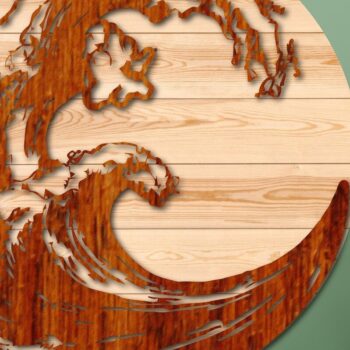 Intra απο ξύλο plywood 3mm-4mm πάχος – Summer Wave Δίασταση  20x20 cm INTRAFABR-33075962 - Image 2