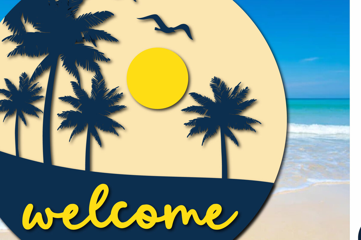 Intra απο ξύλο plywood 3mm-4mm πάχος – Καλοκαιρινή πινακίδα πόρτας καλωσορίσματος με καρπούζι Δίασταση  20x20 cm INTRAFABR-29095129