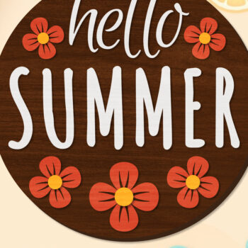 Intra απο ξύλο plywood 3mm-4mm πάχος – Summer Welcome Sign Lasercut Δίασταση  40x30 cm INTRAFABR-118235144 - Image 1