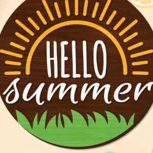 Intra απο ξύλο plywood 3mm-4mm πάχος – Summer Welcome Sign Lasercut Δίασταση  40x30 cm INTRAFABR-118235151