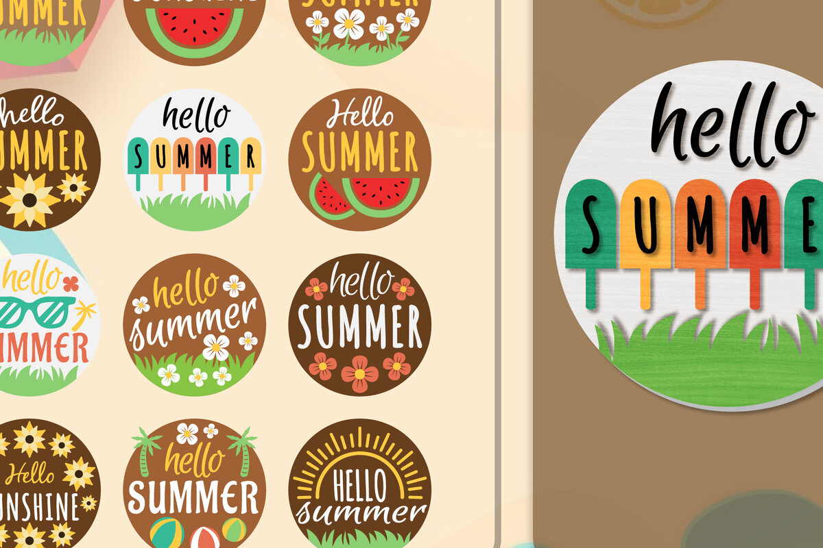 Intra απο ξύλο plywood 3mm-4mm πάχος – Summer Welcome Sign Lasercut Δίασταση  40x30 cm INTRAFABR-118235161