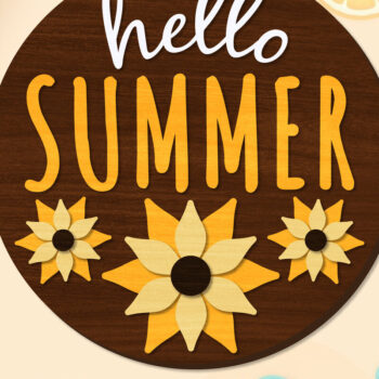 Intra απο ξύλο plywood 3mm-4mm πάχος – Summer Welcome Sign Lasercut Δίασταση  40x30 cm INTRAFABR-118235161 - Image 6