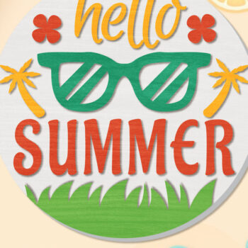 Intra απο ξύλο plywood 3mm-4mm πάχος – Summer Welcome Sign Lasercut Δίασταση  40x30 cm INTRAFABR-118235161 - Image 10