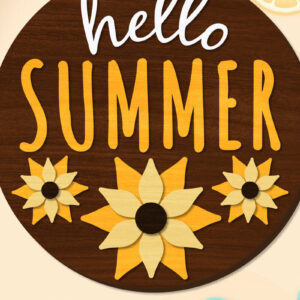 Intra απο ξύλο plywood 3mm-4mm πάχος – Summer Welcome Sign Lasercut Δίασταση  40x30 cm INTRAFABR-118235103