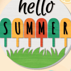 Intra απο ξύλο plywood 3mm-4mm πάχος – Summer Welcome Sign Lasercut Δίασταση  40x30 cm INTRAFABR-118235113