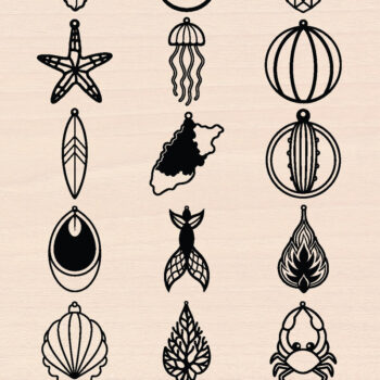 Intra απο ξύλο plywood 3mm-4mm πάχος – Καλοκαιρινό Ξύλινο Σκουλαρίκι Πακέτο Δίασταση  5x5 cm INTRAFABR-120901031 - Image 1