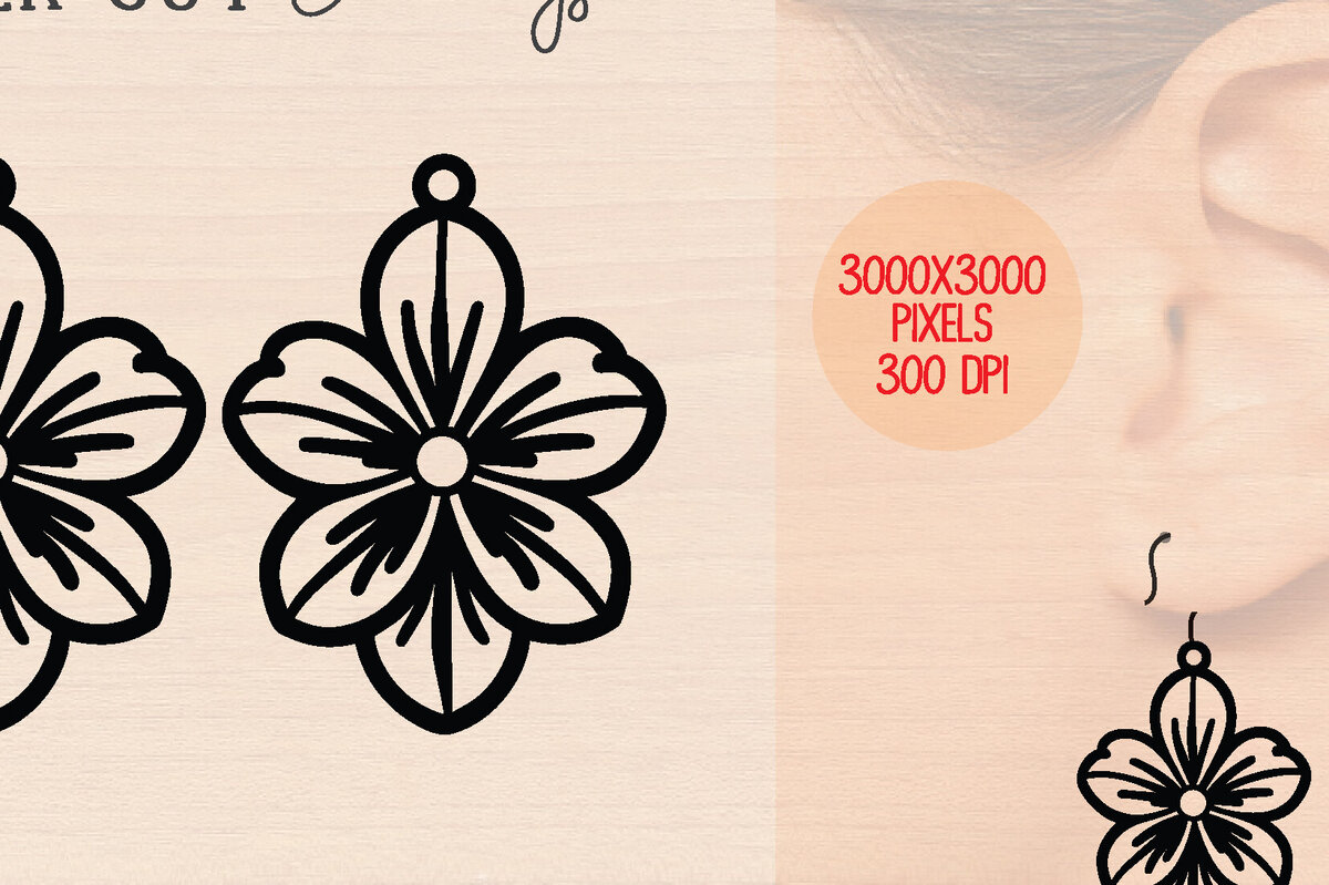 Intra απο ξύλο plywood 3mm-4mm πάχος – Καλοκαιρινά Ξύλινα Σκουλαρίκια Δίασταση  5x5 cm INTRAFABR-120898998