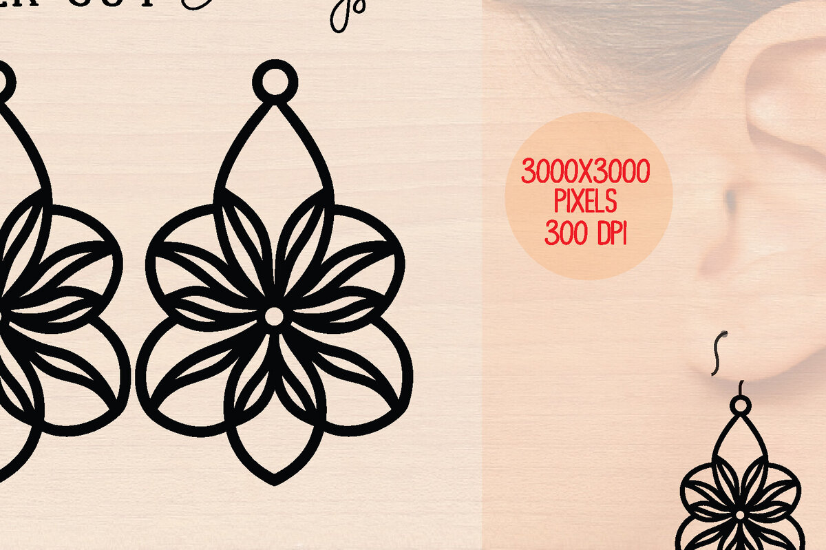 Intra απο ξύλο plywood 3mm-4mm πάχος – Καλοκαιρινά Ξύλινα Σκουλαρίκια Δίασταση  5x5 cm INTRAFABR-120899058