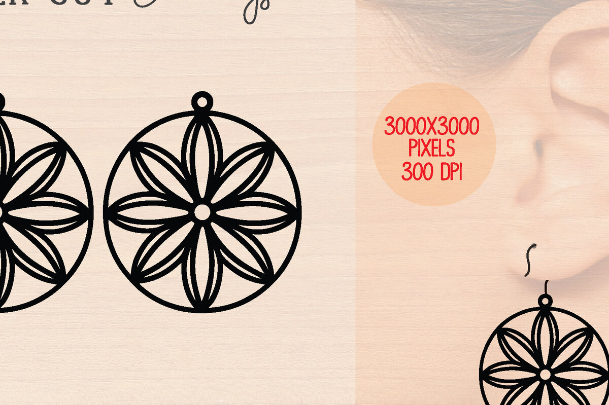 Intra απο ξύλο plywood 3mm-4mm πάχος – Καλοκαιρινά Ξύλινα Σκουλαρίκια Δίασταση  5x5 cm INTRAFABR-120899312