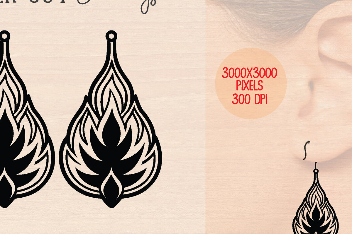 Intra απο ξύλο plywood 3mm-4mm πάχος – Καλοκαιρινά Ξύλινα Σκουλαρίκια Δίασταση  5x5 cm INTRAFABR-120899644