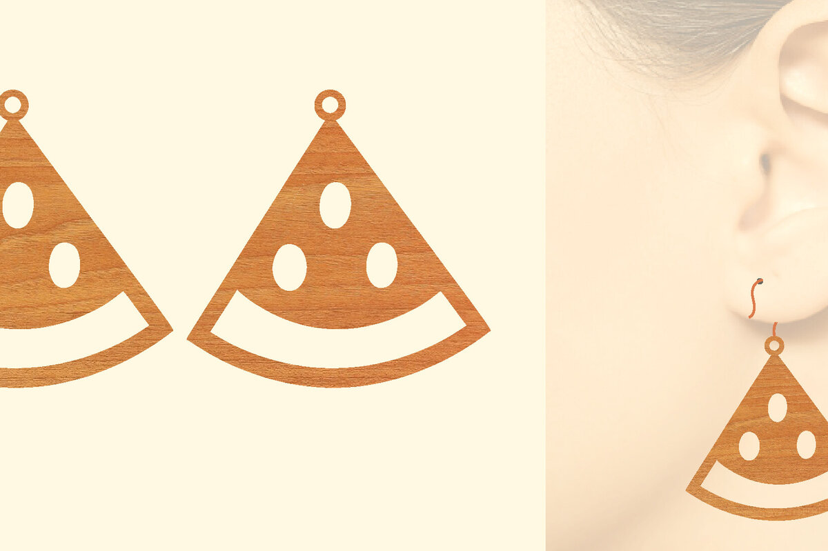 Intra απο ξύλο plywood 3mm-4mm πάχος – Καλοκαιρινά Ξύλινα Σκουλαρίκια Δίασταση  5x5 cm INTRAFABR-96803189