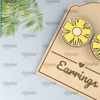 Intra απο ξύλο plywood 3mm-4mm πάχος – Καλοκαιρινά Ξύλινα Σκουλαρίκια Κοπή Laser Δίασταση  5x5 cm INTRAFABR-98269990 - Image 1