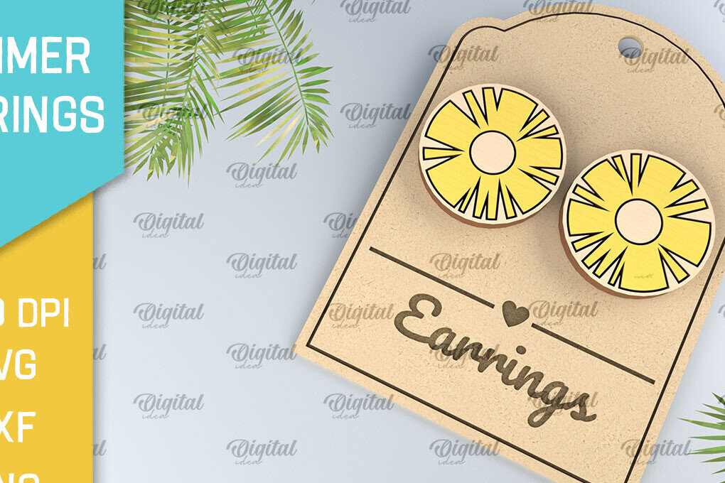 Intra απο ξύλο plywood 3mm-4mm πάχος – Καλοκαιρινά Ξύλινα Σκουλαρίκια Κοπή Laser Δίασταση  5x5 cm INTRAFABR-98269990