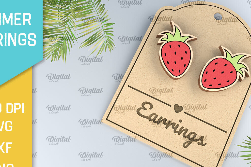 Intra απο ξύλο plywood 3mm-4mm πάχος – Καλοκαιρινά Ξύλινα Σκουλαρίκια Κοπή Laser Δίασταση  5x5 cm INTRAFABR-98270284