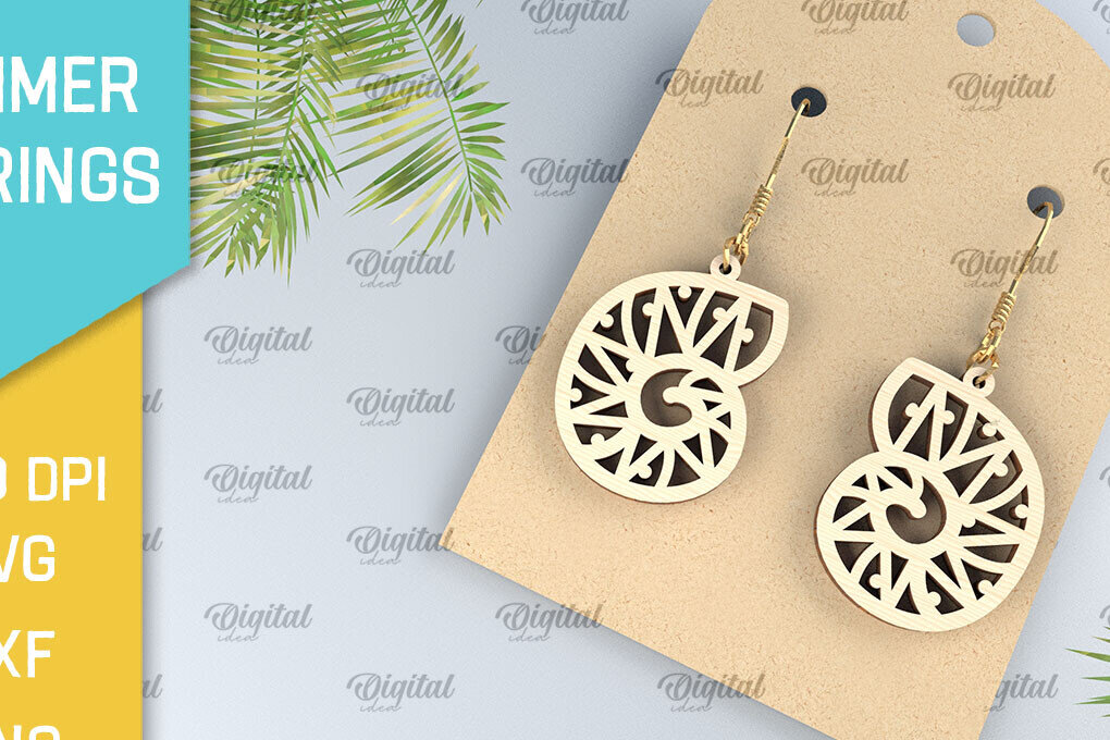 Intra απο ξύλο plywood 3mm-4mm πάχος – Καλοκαιρινά Ξύλινα Σκουλαρίκια Κοπή Laser Δίασταση  5x5 cm INTRAFABR-98899173