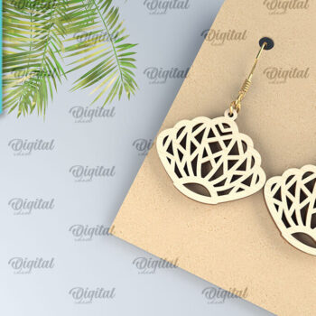 Intra απο ξύλο plywood 3mm-4mm πάχος – Καλοκαιρινά Ξύλινα Σκουλαρίκια Κοπή Laser Δίασταση  5x5 cm INTRAFABR-98899292 - Image 1