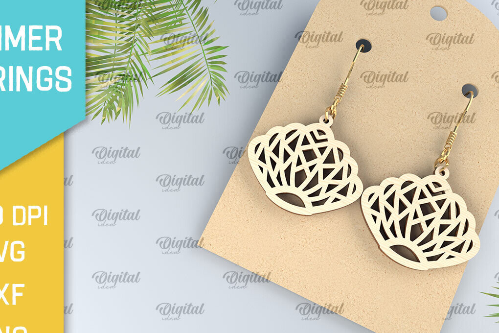 Intra απο ξύλο plywood 3mm-4mm πάχος – Καλοκαιρινά Ξύλινα Σκουλαρίκια Κοπή Laser Δίασταση  5x5 cm INTRAFABR-98899292