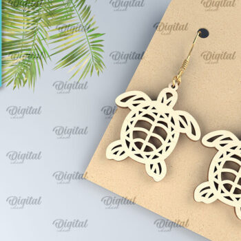 Intra απο ξύλο plywood 3mm-4mm πάχος – Καλοκαιρινά Ξύλινα Σκουλαρίκια Κοπή Laser Δίασταση  5x5 cm INTRAFABR-98899410 - Image 1