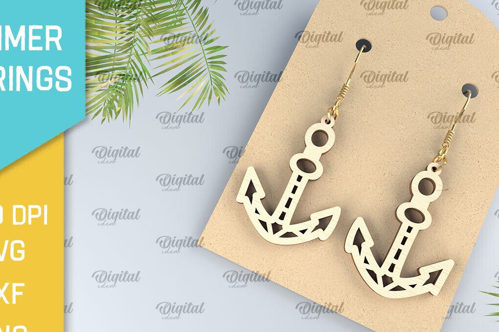 Intra απο ξύλο plywood 3mm-4mm πάχος – Καλοκαιρινά Ξύλινα Σκουλαρίκια Κοπή Laser Δίασταση  5x5 cm INTRAFABR-98899665