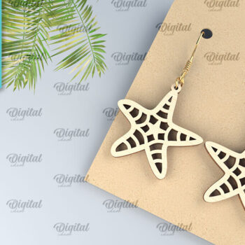 Intra απο ξύλο plywood 3mm-4mm πάχος – Καλοκαιρινά Ξύλινα Σκουλαρίκια Κοπή Laser Δίασταση  5x5 cm INTRAFABR-98899784 - Image 1