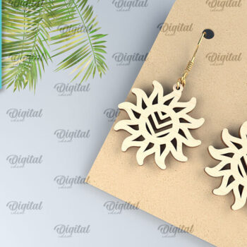 Intra απο ξύλο plywood 3mm-4mm πάχος – Καλοκαιρινά Ξύλινα Σκουλαρίκια Κοπή Laser Δίασταση  5x5 cm INTRAFABR-98899954 - Image 1