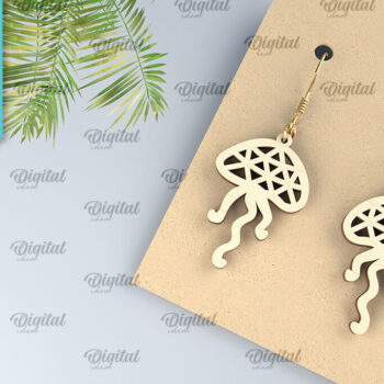 Intra απο ξύλο plywood 3mm-4mm πάχος – Καλοκαιρινά Ξύλινα Σκουλαρίκια Κοπή Laser Δίασταση  5x5 cm INTRAFABR-98900095 - Image 1