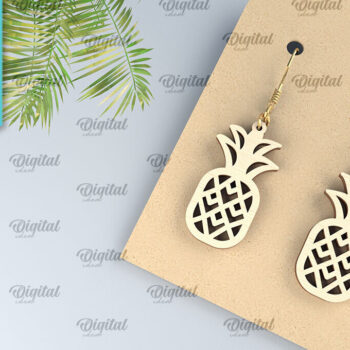 Intra απο ξύλο plywood 3mm-4mm πάχος – Καλοκαιρινά Ξύλινα Σκουλαρίκια Κοπή Laser Δίασταση  5x5 cm INTRAFABR-98900195 - Image 1