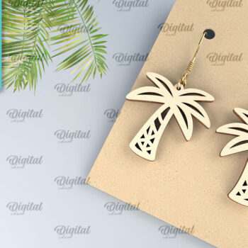 Intra απο ξύλο plywood 3mm-4mm πάχος – Καλοκαιρινά Ξύλινα Σκουλαρίκια Κοπή Laser Δίασταση  5x5 cm INTRAFABR-98900310 - Image 1