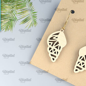 Intra απο ξύλο plywood 3mm-4mm πάχος – Καλοκαιρινά Ξύλινα Σκουλαρίκια Κοπή Laser Δίασταση  5x5 cm INTRAFABR-98900372 - Image 1