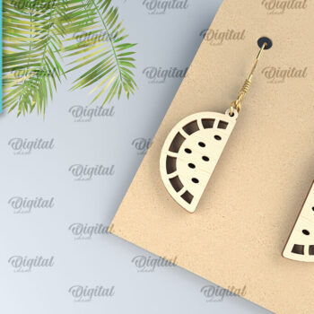 Intra απο ξύλο plywood 3mm-4mm πάχος – Καλοκαιρινά Ξύλινα Σκουλαρίκια Κοπή Laser Δίασταση  5x5 cm INTRAFABR-98900491 - Image 1