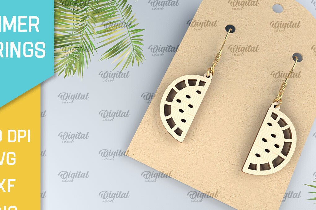 Intra απο ξύλο plywood 3mm-4mm πάχος – Καλοκαιρινά Ξύλινα Σκουλαρίκια Κοπή Laser Δίασταση  5x5 cm INTRAFABR-98900491