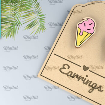 Intra απο ξύλο plywood 3mm-4mm πάχος – Καλοκαιρινά Ξύλινα Σκουλαρίκια Κοπή Laser Δίασταση  5x5 cm INTRAFABR-98269736 - Image 1