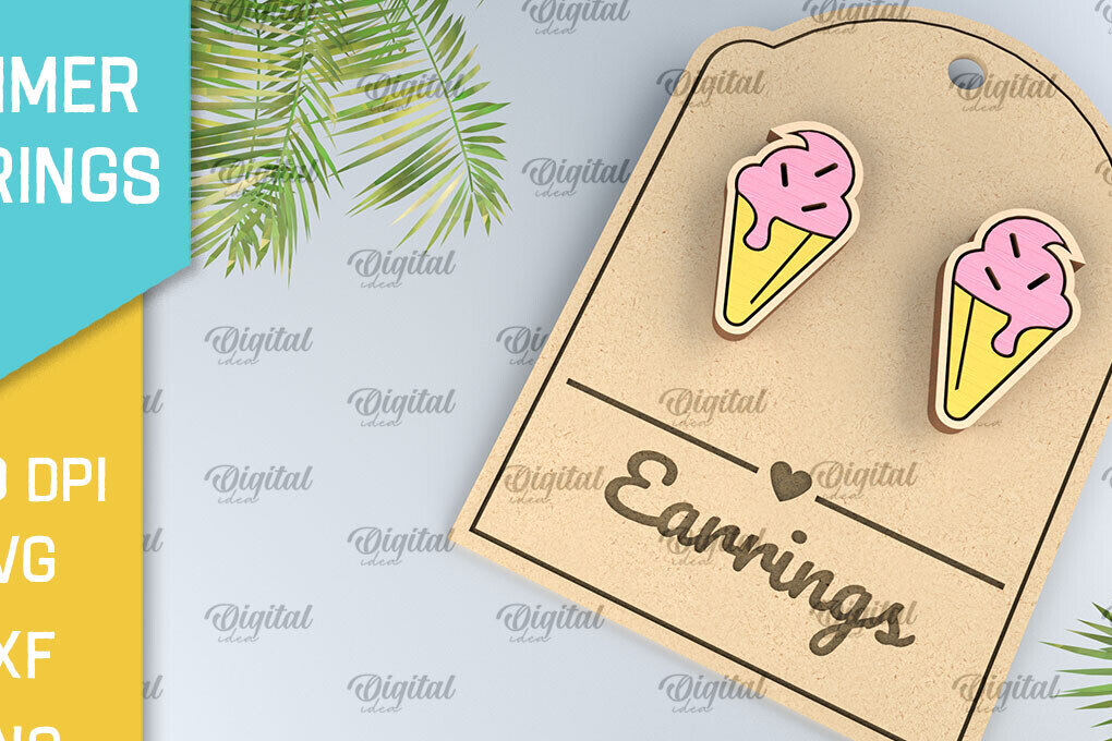 Intra απο ξύλο plywood 3mm-4mm πάχος – Καλοκαιρινά Ξύλινα Σκουλαρίκια Κοπή Laser Δίασταση  5x5 cm INTRAFABR-98269736