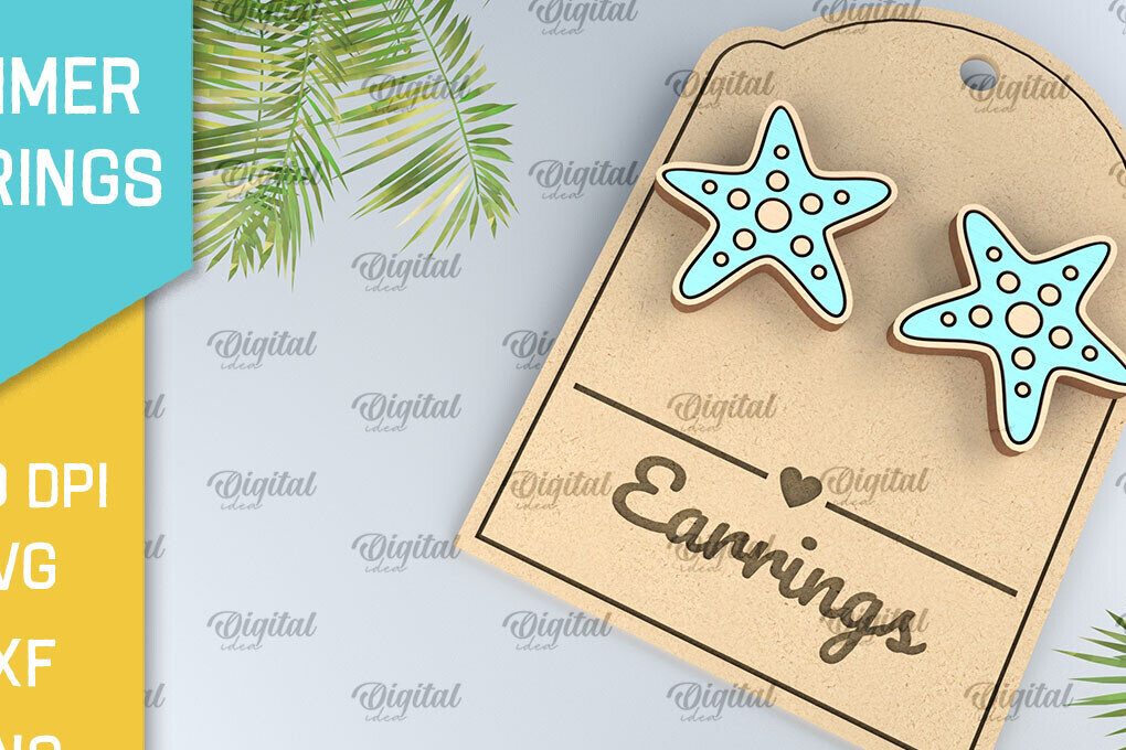 Intra απο ξύλο plywood 3mm-4mm πάχος – Καλοκαιρινά Ξύλινα Σκουλαρίκια Κοπή Laser Δίασταση  5x5 cm INTRAFABR-98269952