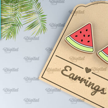 Intra απο ξύλο plywood 3mm-4mm πάχος – Καλοκαιρινά Ξύλινα Σκουλαρίκια Κοπή Laser Δίασταση  5x5 cm INTRAFABR-98269514 - Image 1