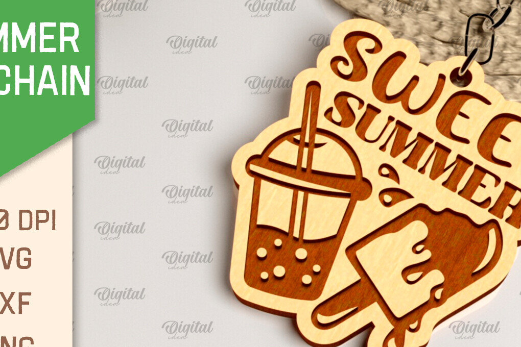 Intra απο ξύλο plywood 3mm-4mm πάχος – Καλοκαιρινό ξύλινο μπρελόκ με λέιζερ Δίασταση  5x5 cm INTRAFABR-98993082