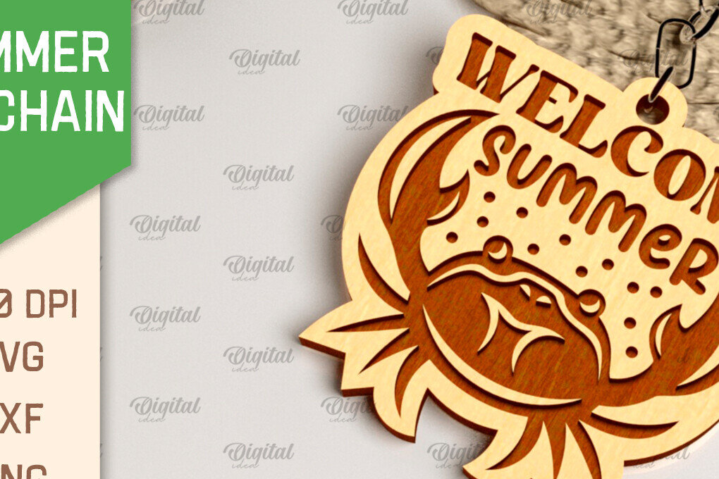 Intra απο ξύλο plywood 3mm-4mm πάχος – Καλοκαιρινό ξύλινο μπρελόκ με λέιζερ Δίασταση  5x5 cm INTRAFABR-98992877