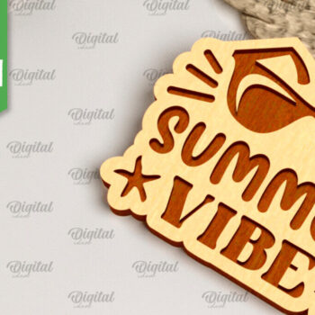 Intra απο ξύλο plywood 3mm-4mm πάχος – Καλοκαιρινό ξύλινο μπρελόκ με λέιζερ Δίασταση  5x5 cm INTRAFABR-98992958 - Image 1