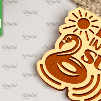 Intra απο ξύλο plywood 3mm-4mm πάχος – Καλοκαιρινό ξύλινο μπρελόκ με λέιζερ Δίασταση  5x5 cm INTRAFABR-98992997 - Image 1