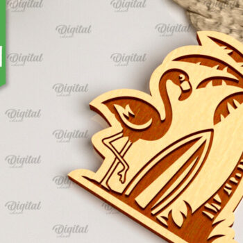 Intra απο ξύλο plywood 3mm-4mm πάχος – Καλοκαιρινό ξύλινο μπρελόκ με λέιζερ Δίασταση  5x5 cm INTRAFABR-98993015 - Image 1