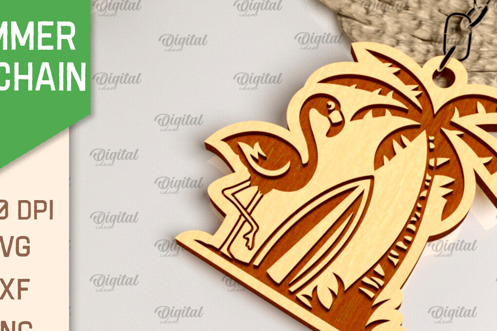 Intra απο ξύλο plywood 3mm-4mm πάχος – Καλοκαιρινό ξύλινο μπρελόκ με λέιζερ Δίασταση  5x5 cm INTRAFABR-98993015