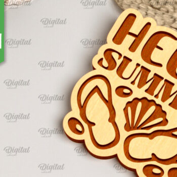 Intra απο ξύλο plywood 3mm-4mm πάχος – Καλοκαιρινό ξύλινο μπρελόκ με λέιζερ Δίασταση  5x5 cm INTRAFABR-98993059 - Image 1