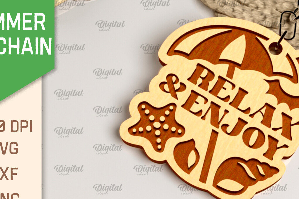 Intra απο ξύλο plywood 3mm-4mm πάχος – Καλοκαιρινό ξύλινο μπρελόκ με λέιζερ Δίασταση  5x5 cm INTRAFABR-98992818