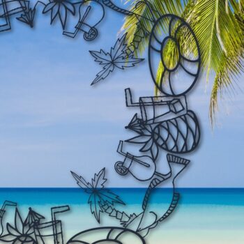 Intra απο ξύλο plywood 3mm-4mm πάχος – Καλοκαιρινό στεφάνι πόρτας Δίασταση  20x20 cm INTRAFABR-31591942 - Image 1